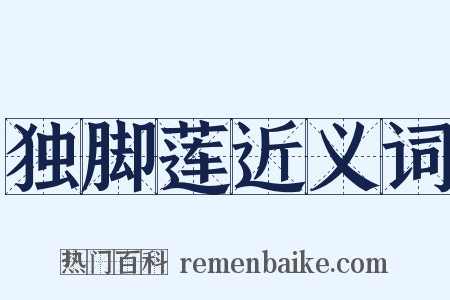 独脚莲近义词是什么意思的图片